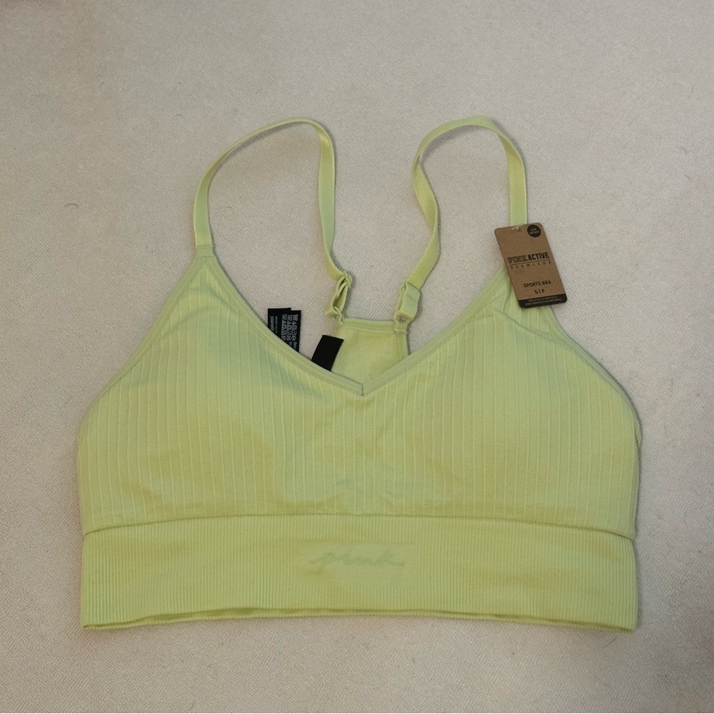 NWT VS Pink Active Seamless Racerback Sports Bra